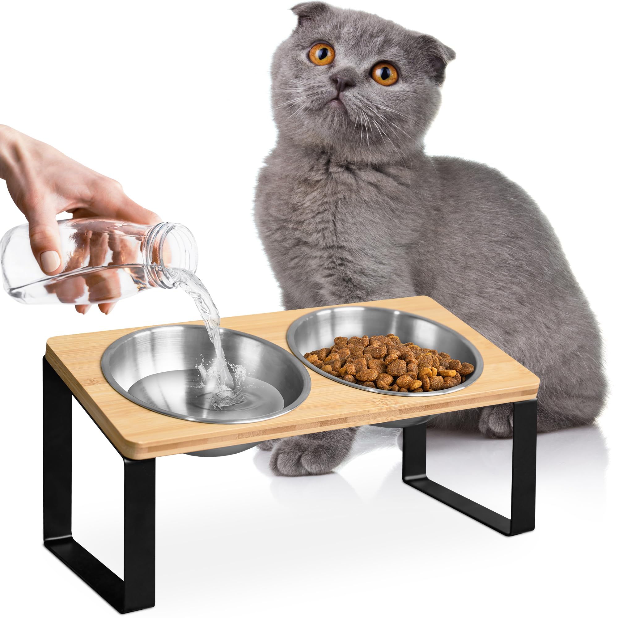 WinTruffles indoor feeding station setup keeps bowls in place and reduces mess.