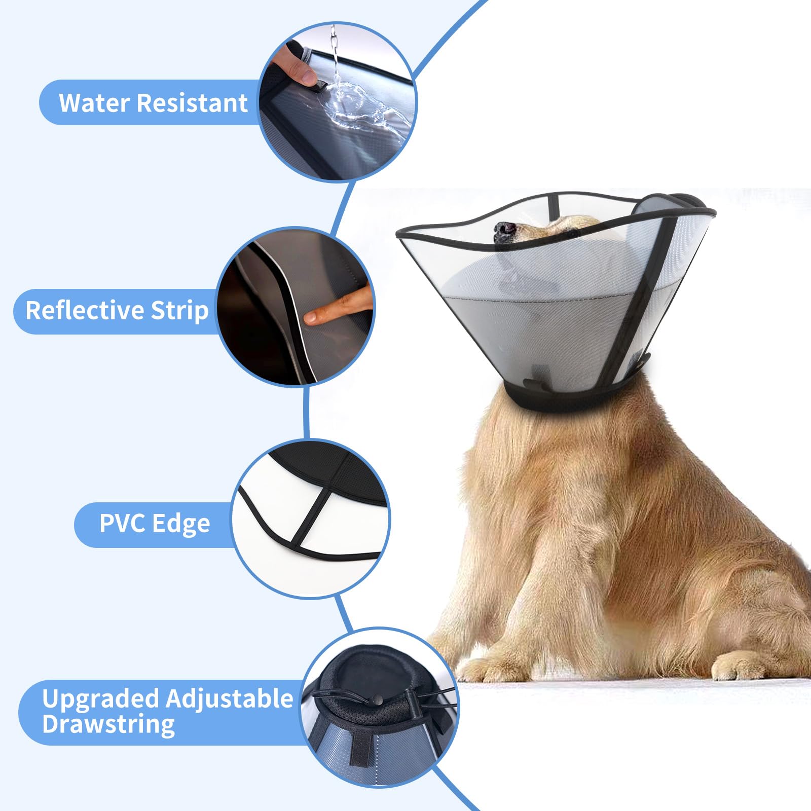 WinWeal soft-edge collar design reduces neck irritation during use.