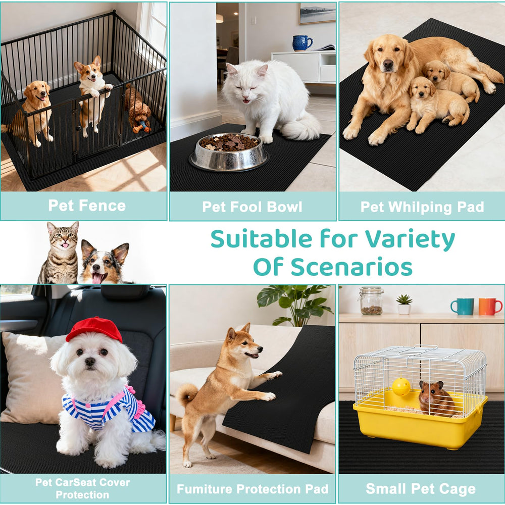 Wiojtry kennel-playpen mat shields surfaces during containment