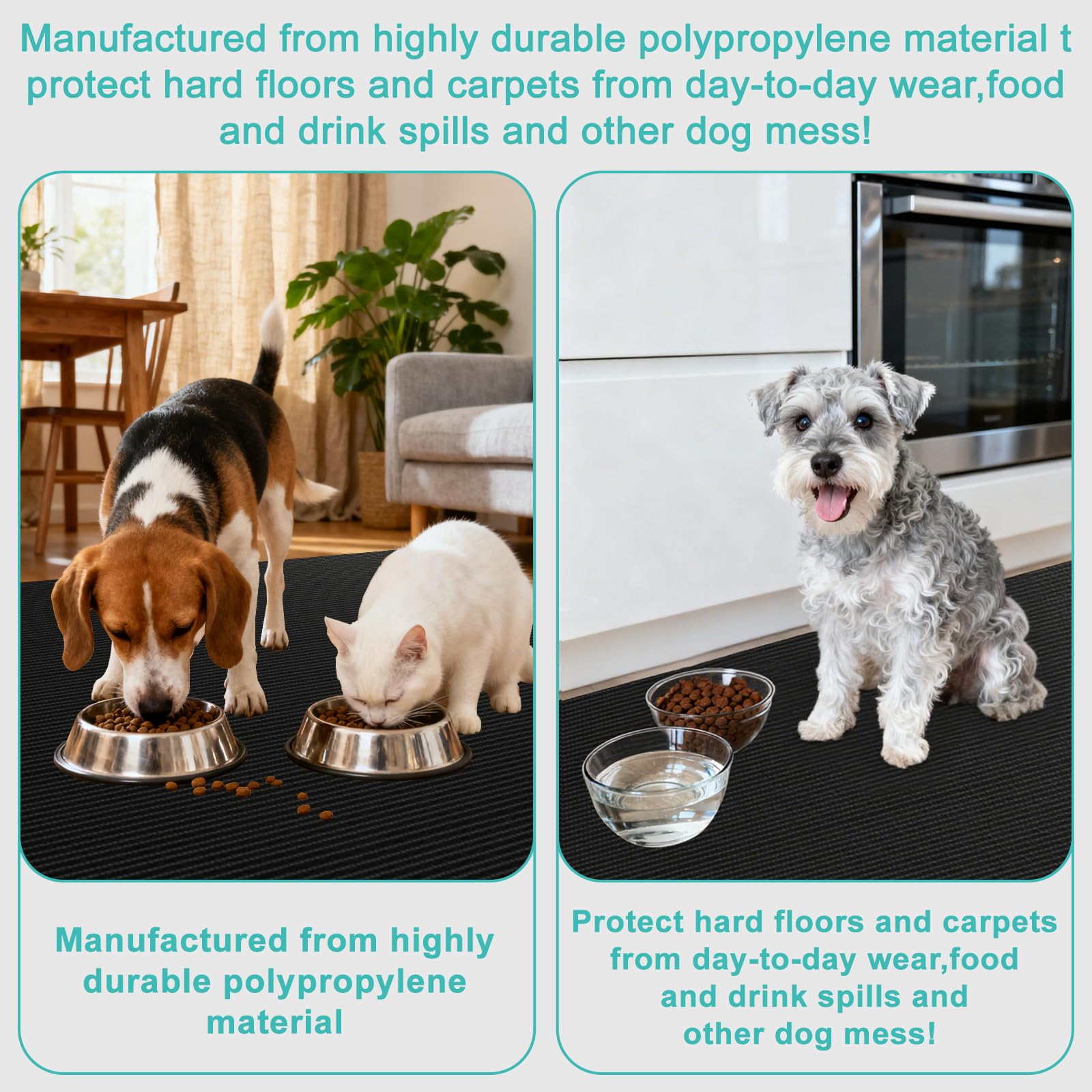 Wiojtry washable dog pee pad makes cleanup quick and simple.