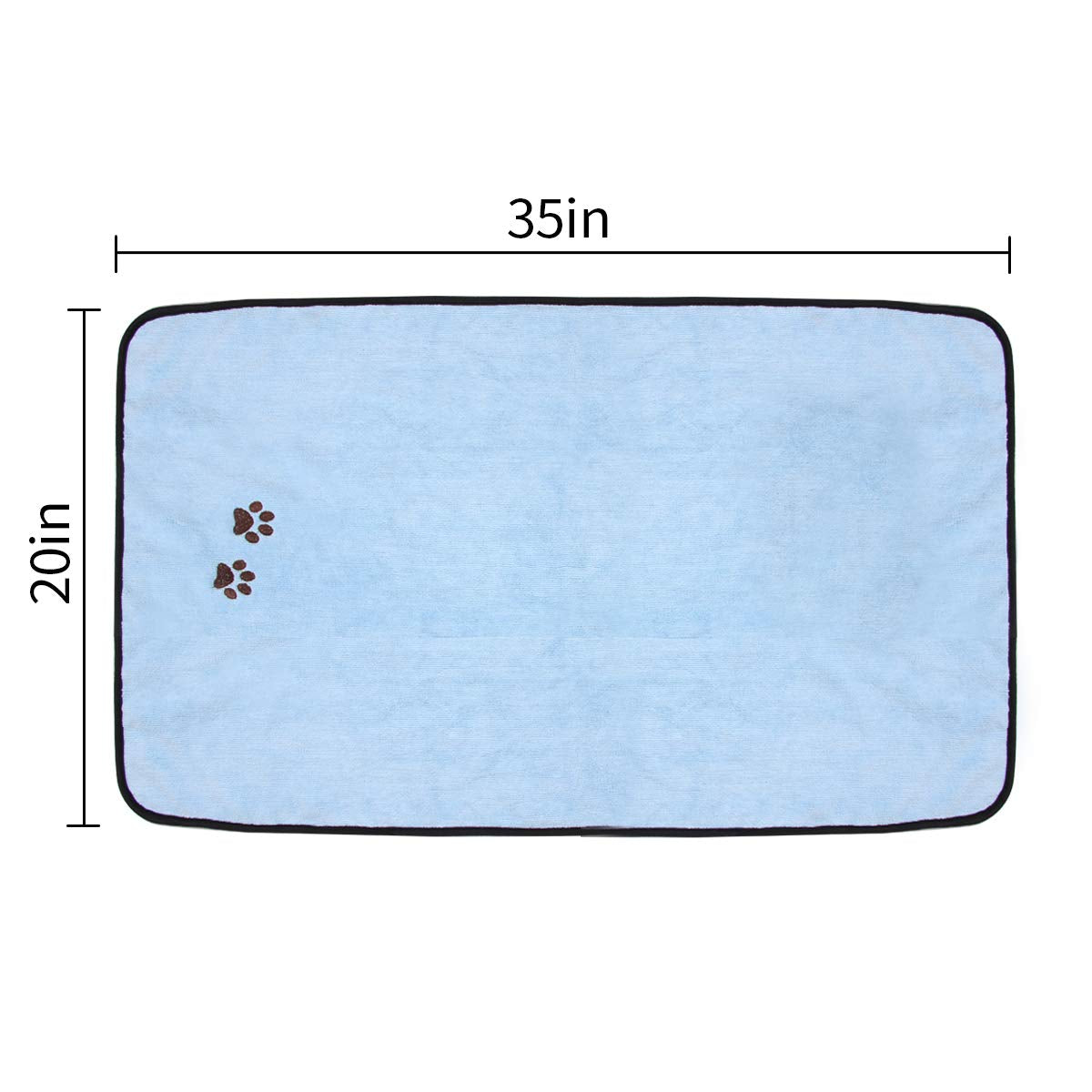 Wipela towel with paw embroidery ideal for pets after grooming.