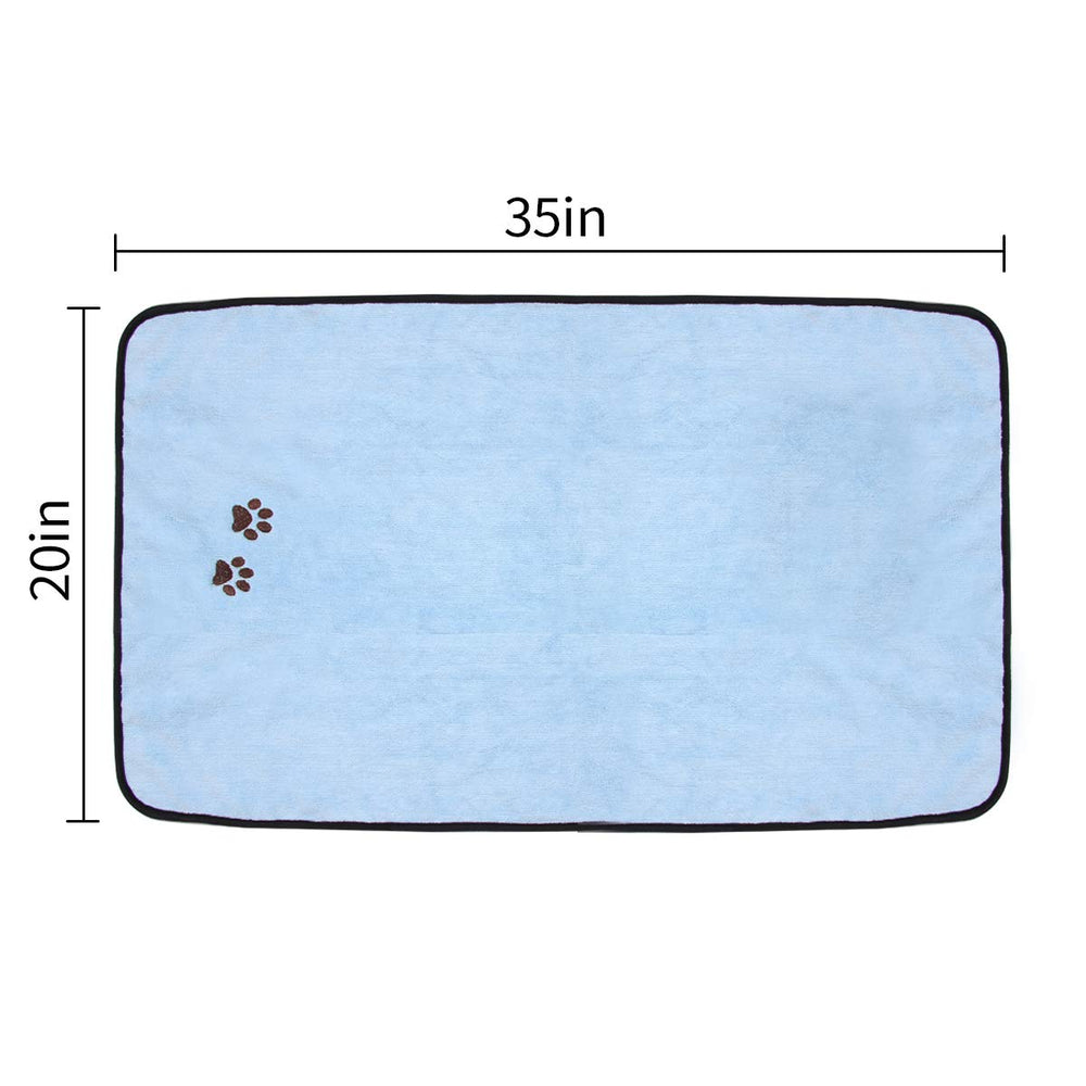 Wipela towel with paw embroidery ideal for pets after grooming.