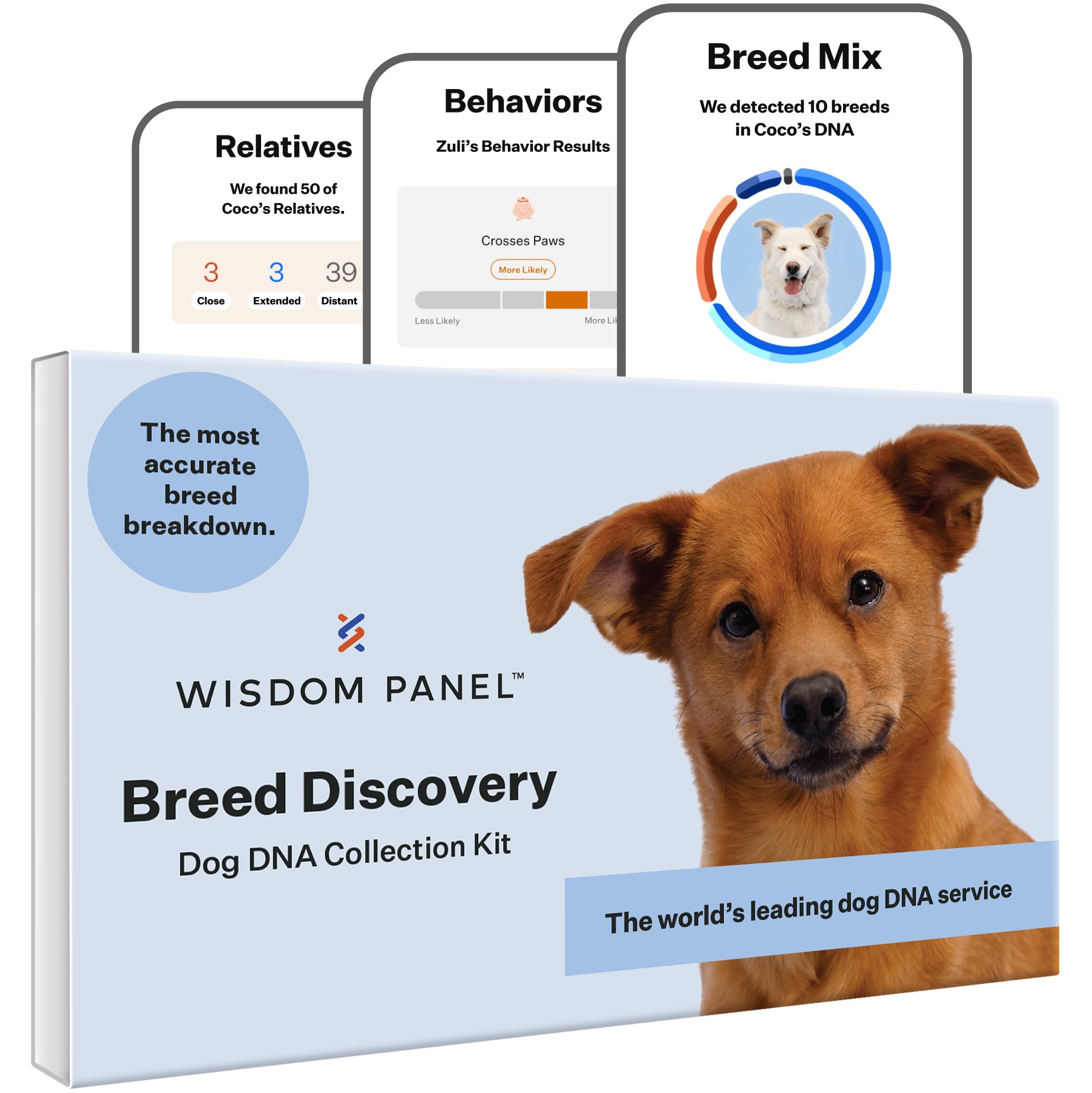 Wisdom Panel breed discovery kit swab for easy at-home sampling and accurate results.