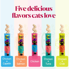 Witch's Recipe lickable treats chicken tuna tube versatile cat food topper