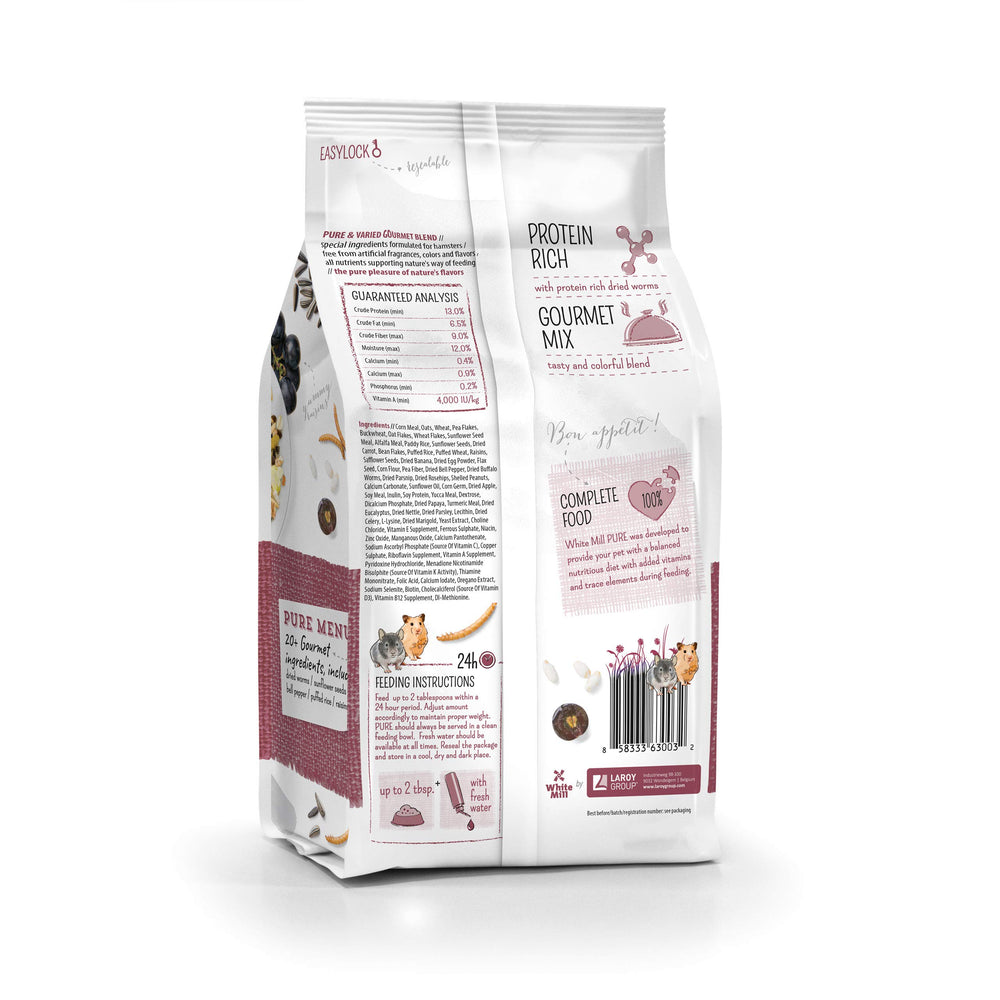Witte Molen hamster food mealworms close-up highlighting protein-rich snack option.