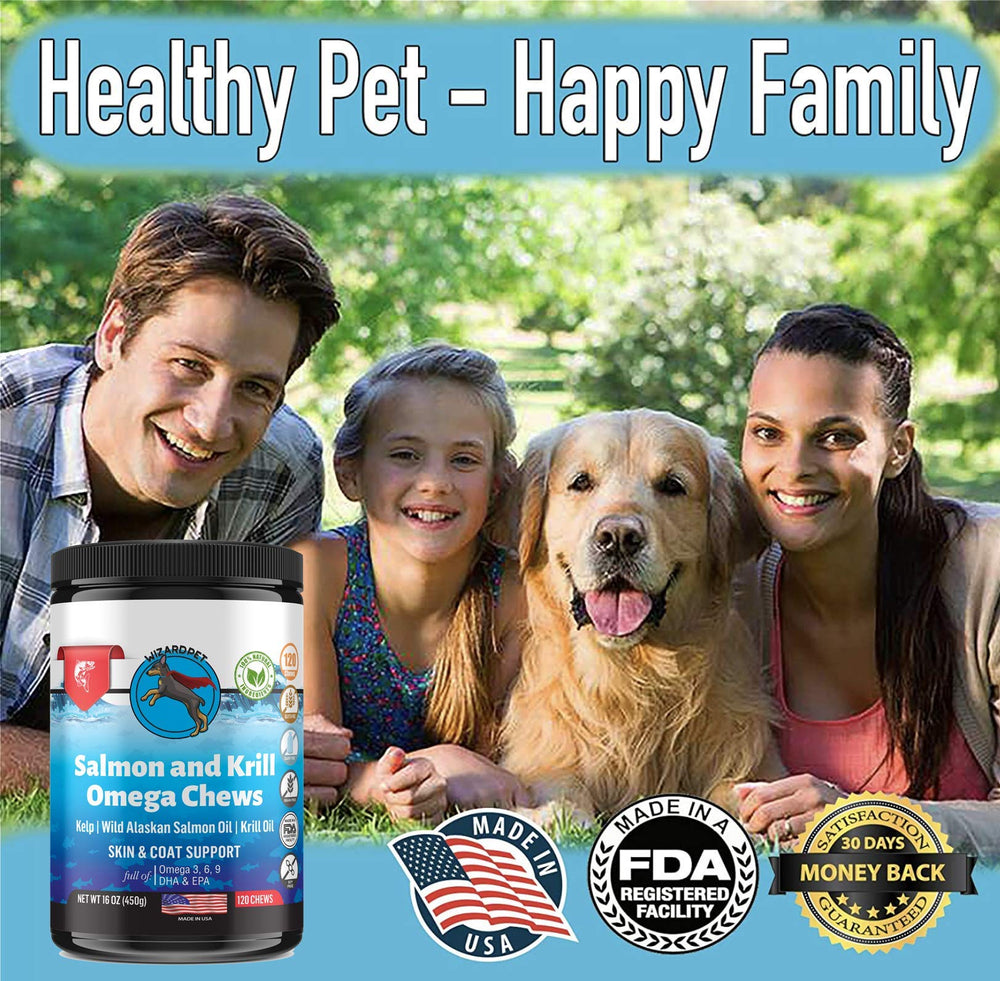 Kelp and vitamins support a balanced coat and immunity.