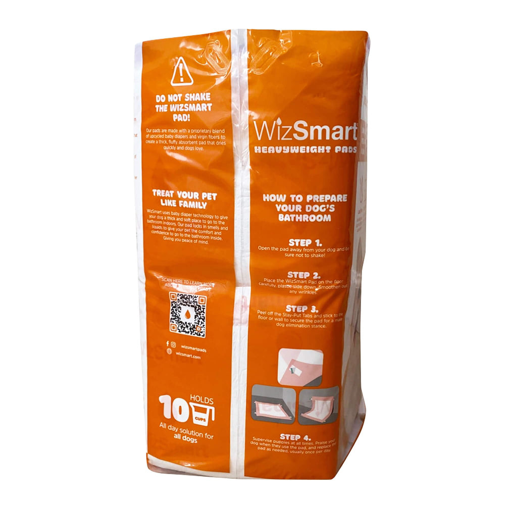 WizSmart Heavyweight pads feature leak-proof design protecting carpets and beds