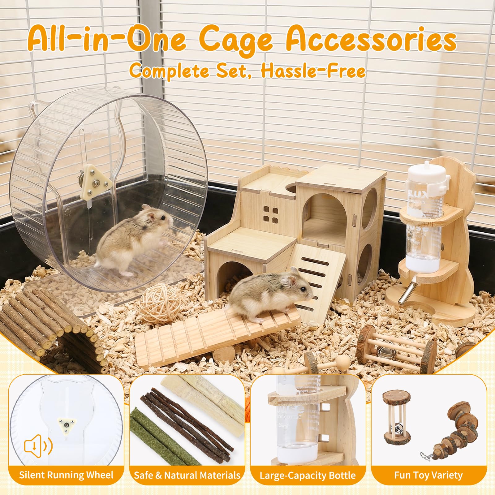 WKHTL Pet ceramic hideout creates a cozy retreat for hamsters.