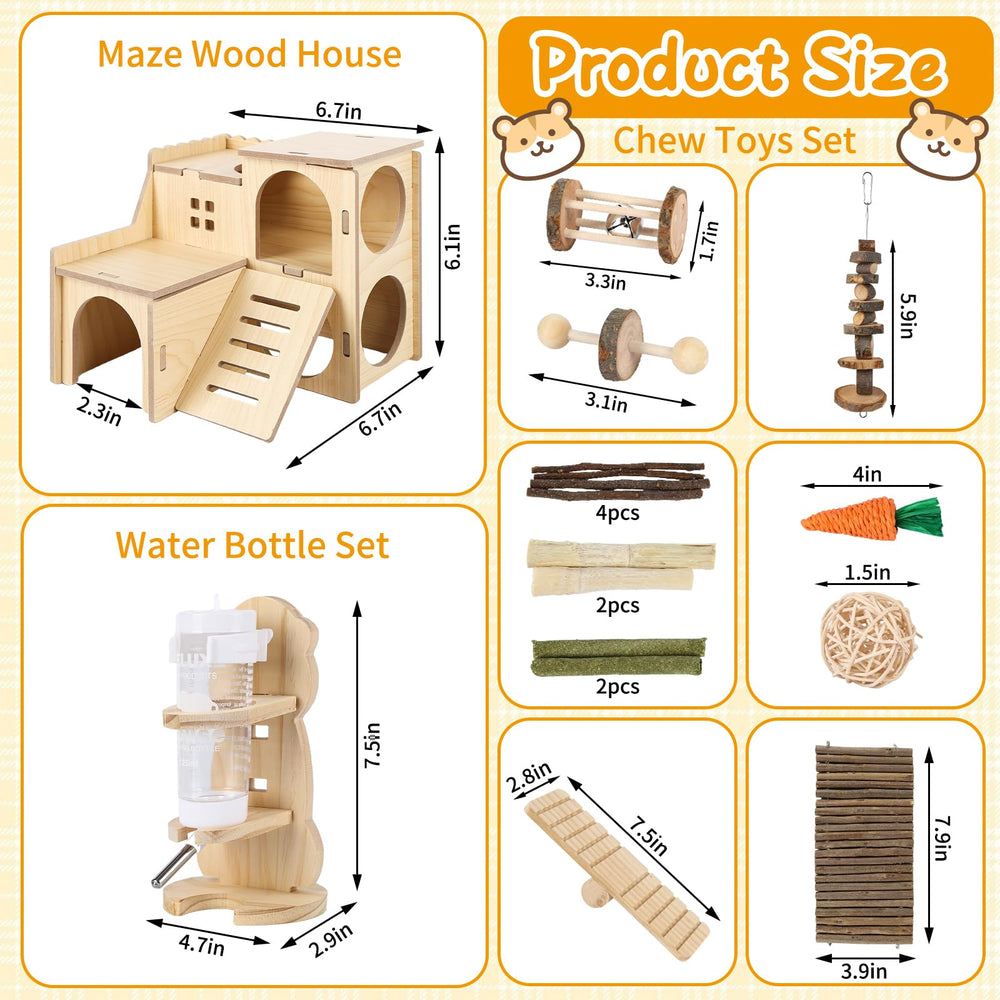 WKHTL Pet maze wooden house encourages exploration and hiding.