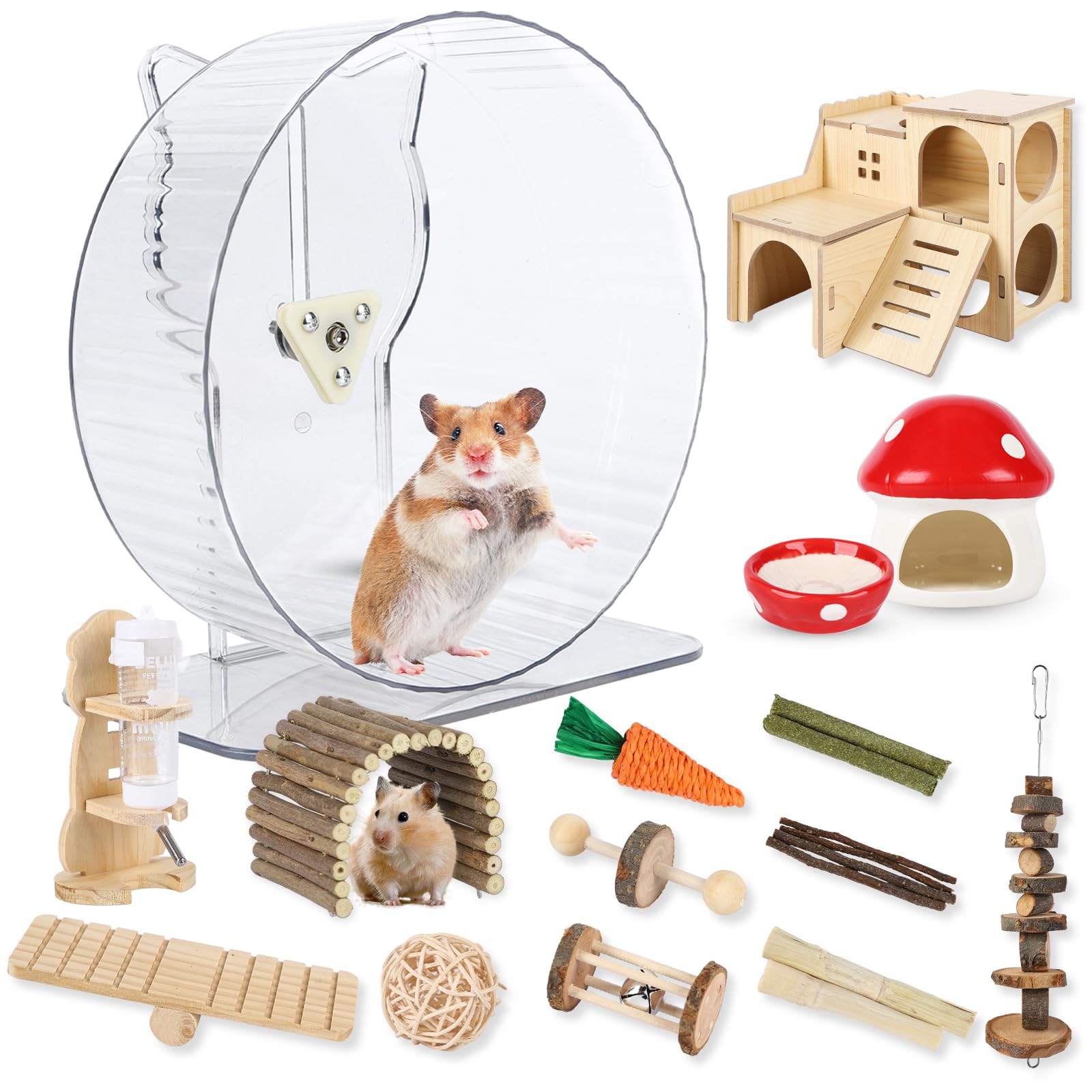 WKHTL Pet silent wheel 9.5-inch for quiet, safe hamster exercise.