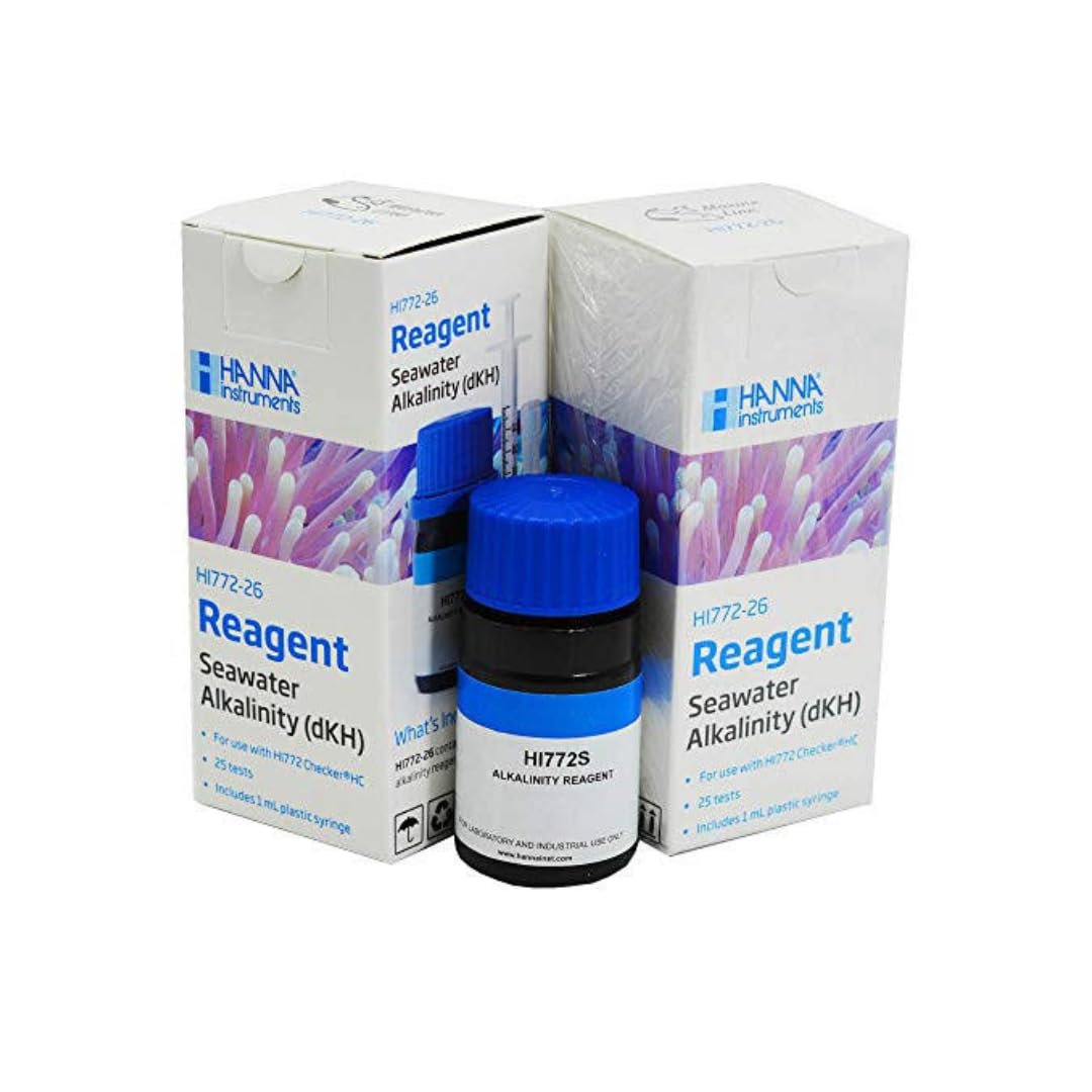 Two pack sealed reagents for WLR Hanna HI772 alkalinity testing in saltwater aquariums