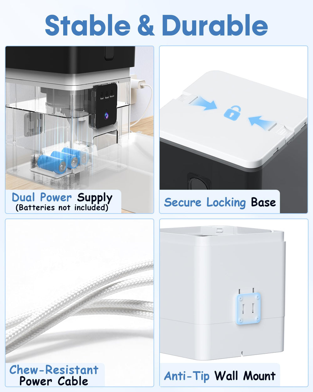 Wnfuo tip-resistant design stabilizes the unit in busy homes