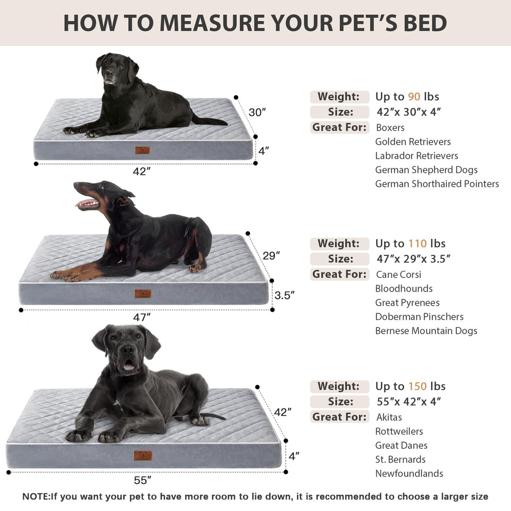 42x30x4 inch XL bed ideal for large breeds