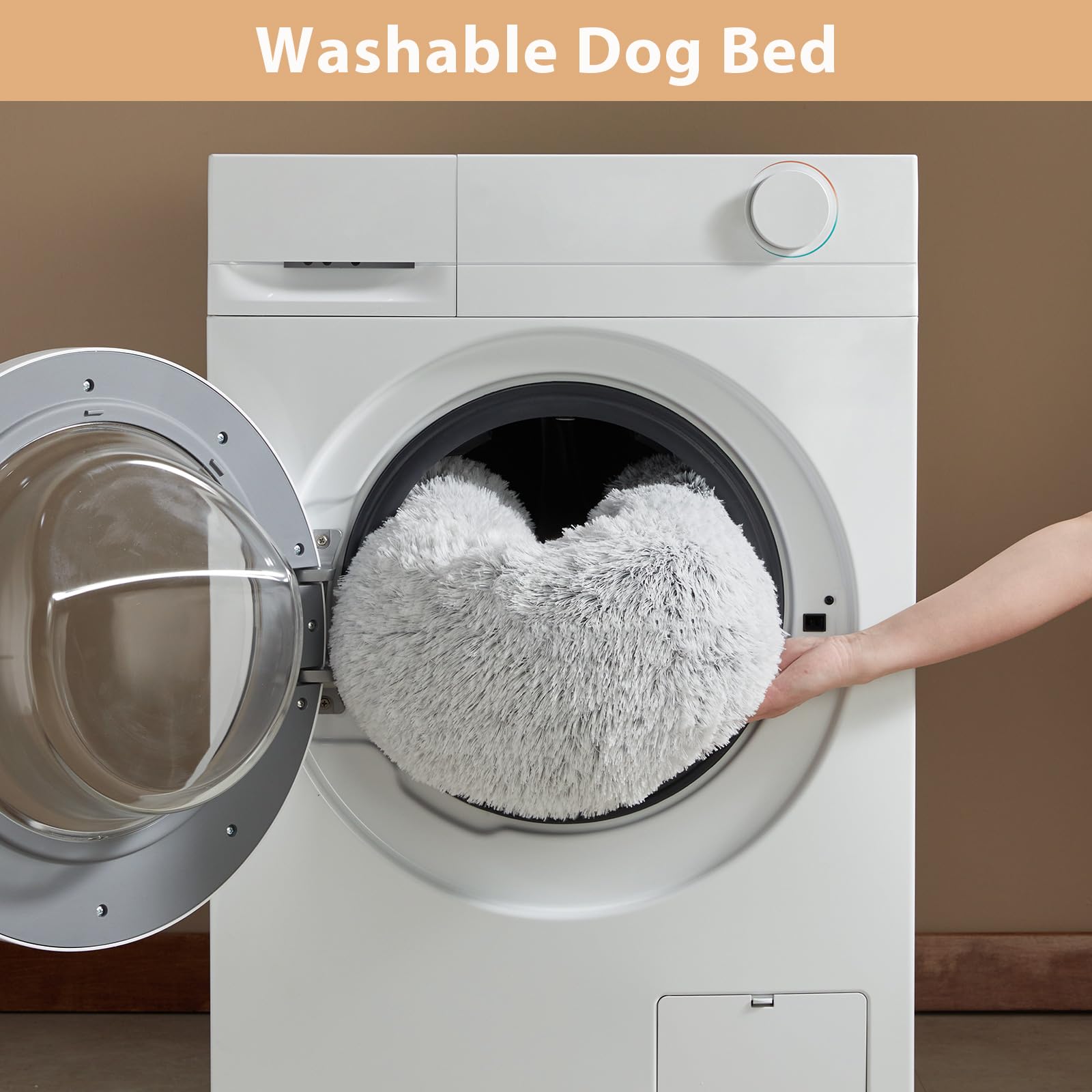 WNPETHOME calming donut bed in cozy home setting