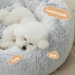 WNPETHOME Donut Bed with raised edge supports restful sleep for medium dogs