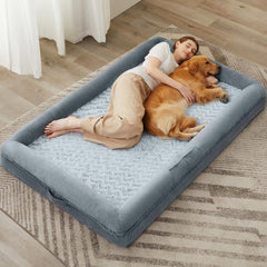 WNPETHOME dog bed with velvet cover offers soft, skin-friendly comfort.
