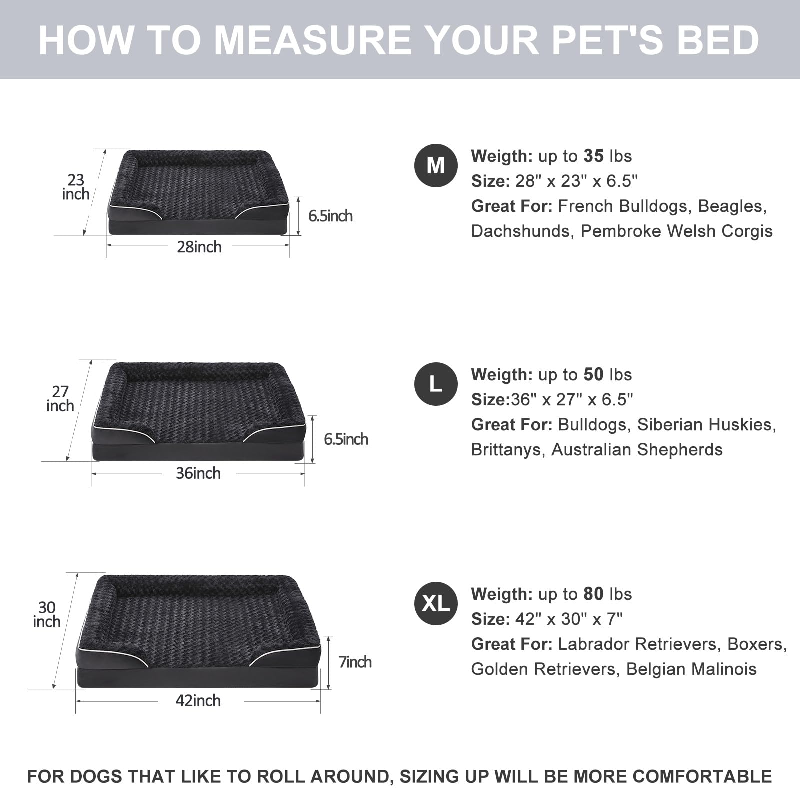 WNPETHOME waterproof inner lining protects bed from accidents