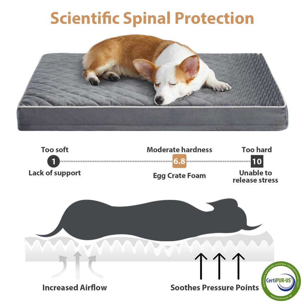 WNPETHOME egg crate foam inside offers even weight support and comfort