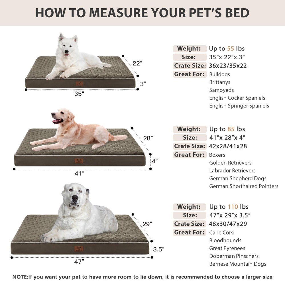 WNPETHOME high-density egg crate foam offers even weight distribution.