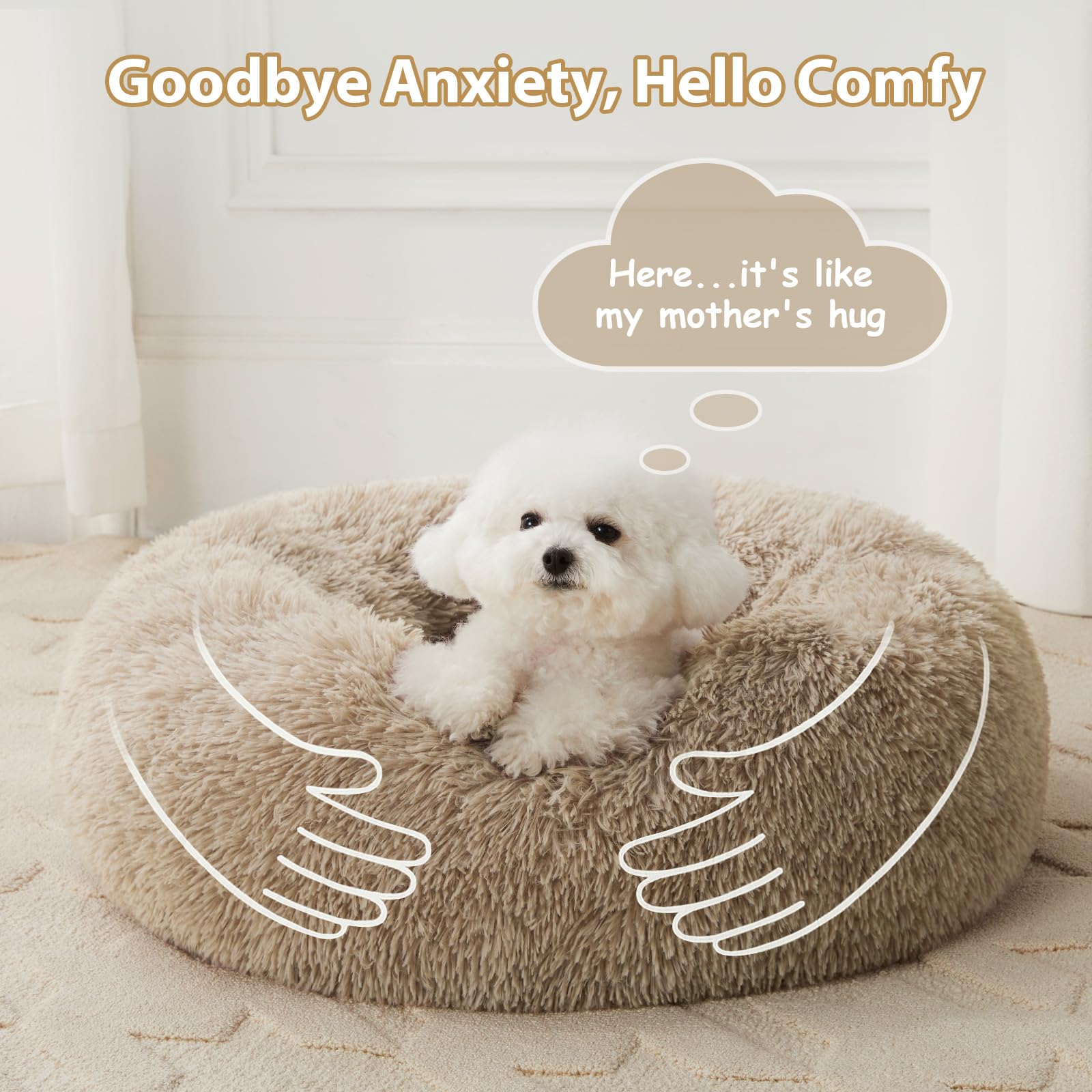 WNPETHOME machine washable pet bed for easy care and maintenance.