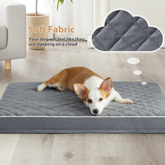 WNPETHOME quilted-design bed adds style and extra padding inside the crate.