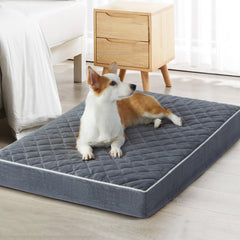 WNPETHOME orthopedic dog bed with quilted-velvet-top offers cozy comfort.