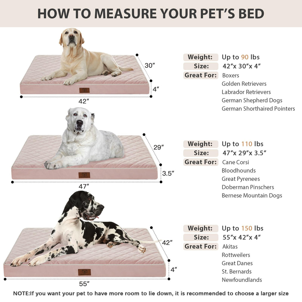 WNPETHOME orthopedic bed foam detail shows high-density support.