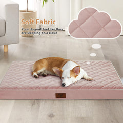 WNPETHOME dog bed side view shows the quilted design and generous size.