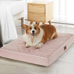 WNPETHOME Orthopedic XL dog bed top view highlights plush velvet surface for warmth.