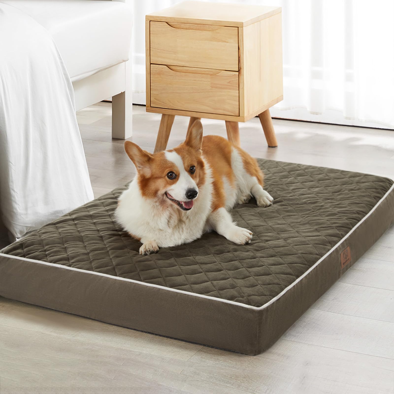 WNPETHOME orthopedic XXL dog bed cover shown, removable and washable for easy cleaning.