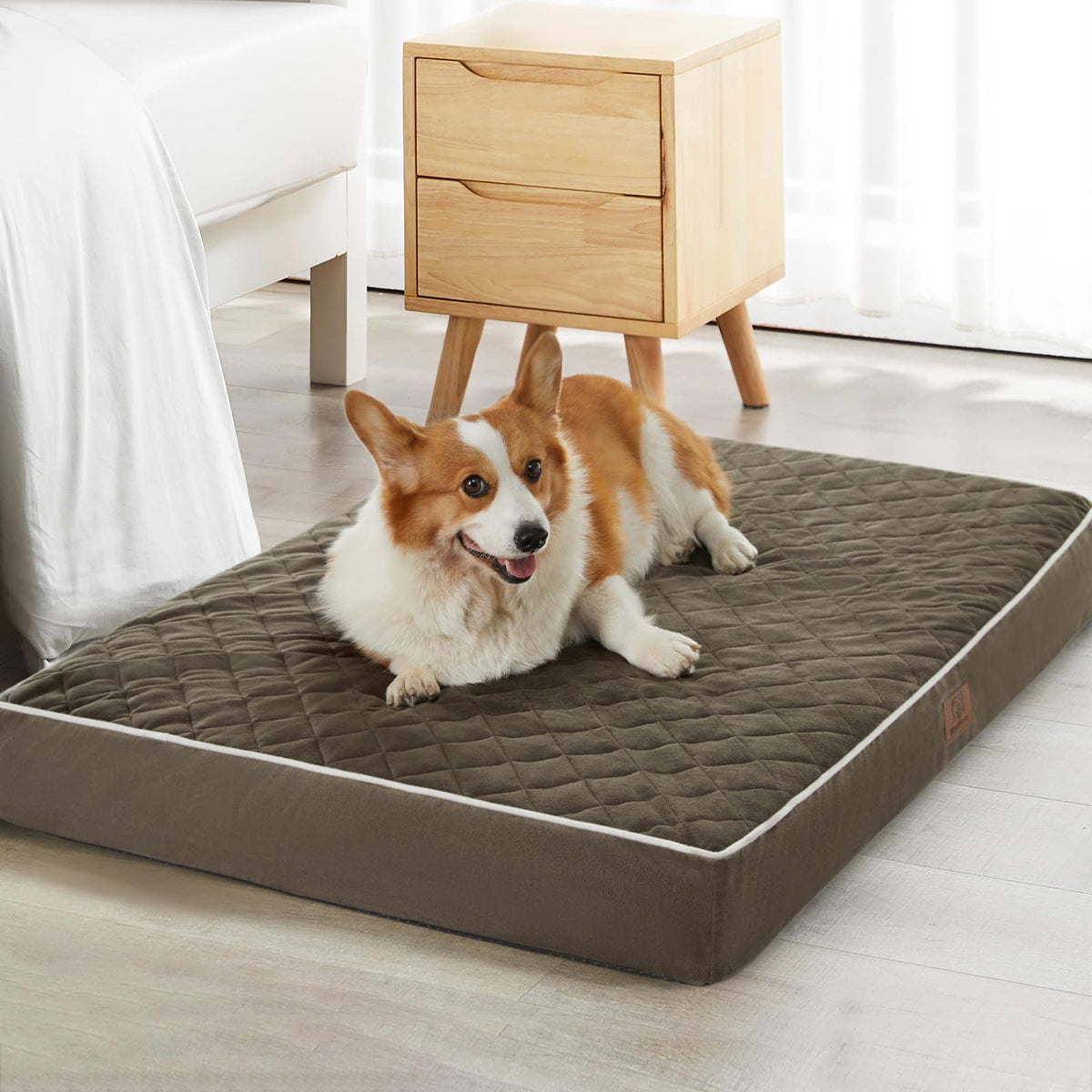 WNPETHOME orthopedic XXL dog bed cover shown, removable and washable for easy cleaning.