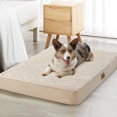 WNPETHOME orthopedic XXL dog bed top view shows plush velvet surface for cozy naps
