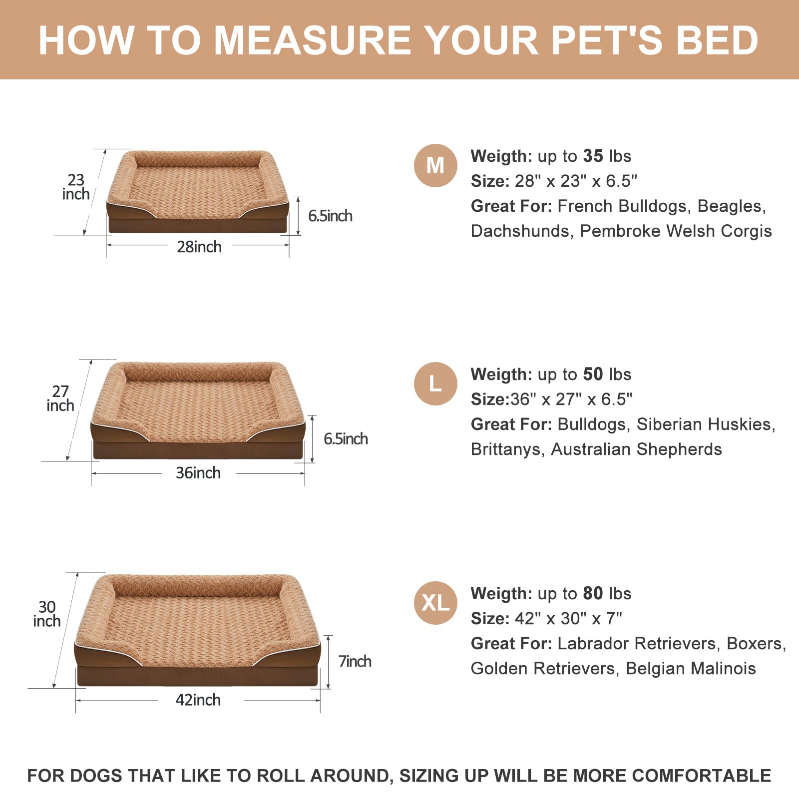 WNPETHOME removable cover with zipper for easy machine washing
