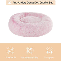 WNPETHOME self-warming donut bed with raised edges for cuddling