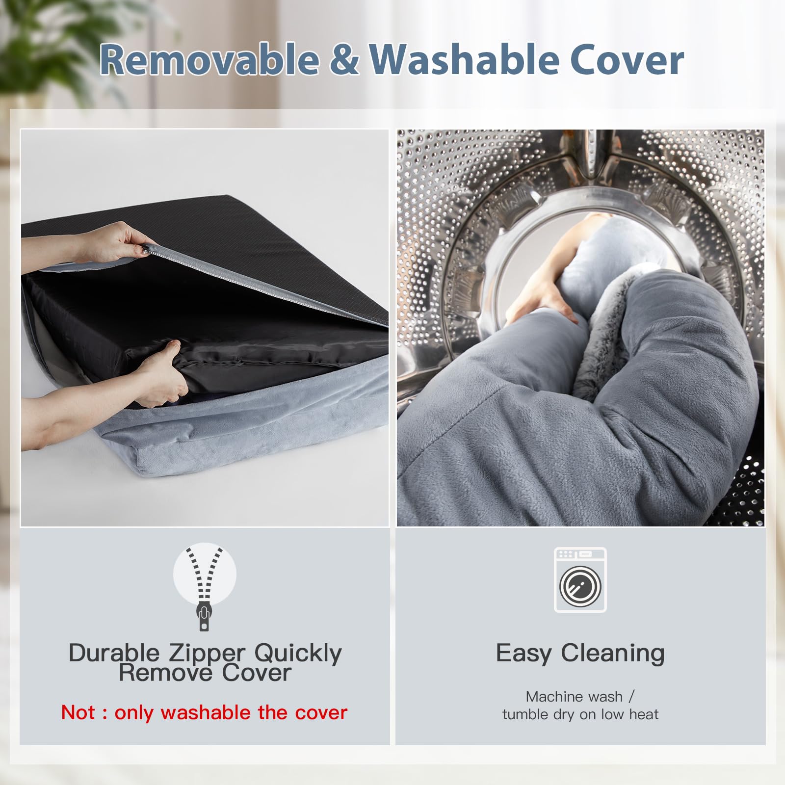WNPETHOME waterproof cover and anti-slip bottom keep the bed in place.