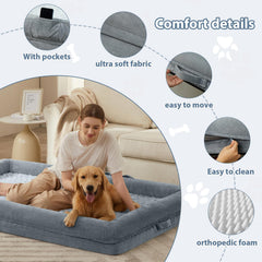WNPETHOME waterproof cover protects foam for easy cleaning.