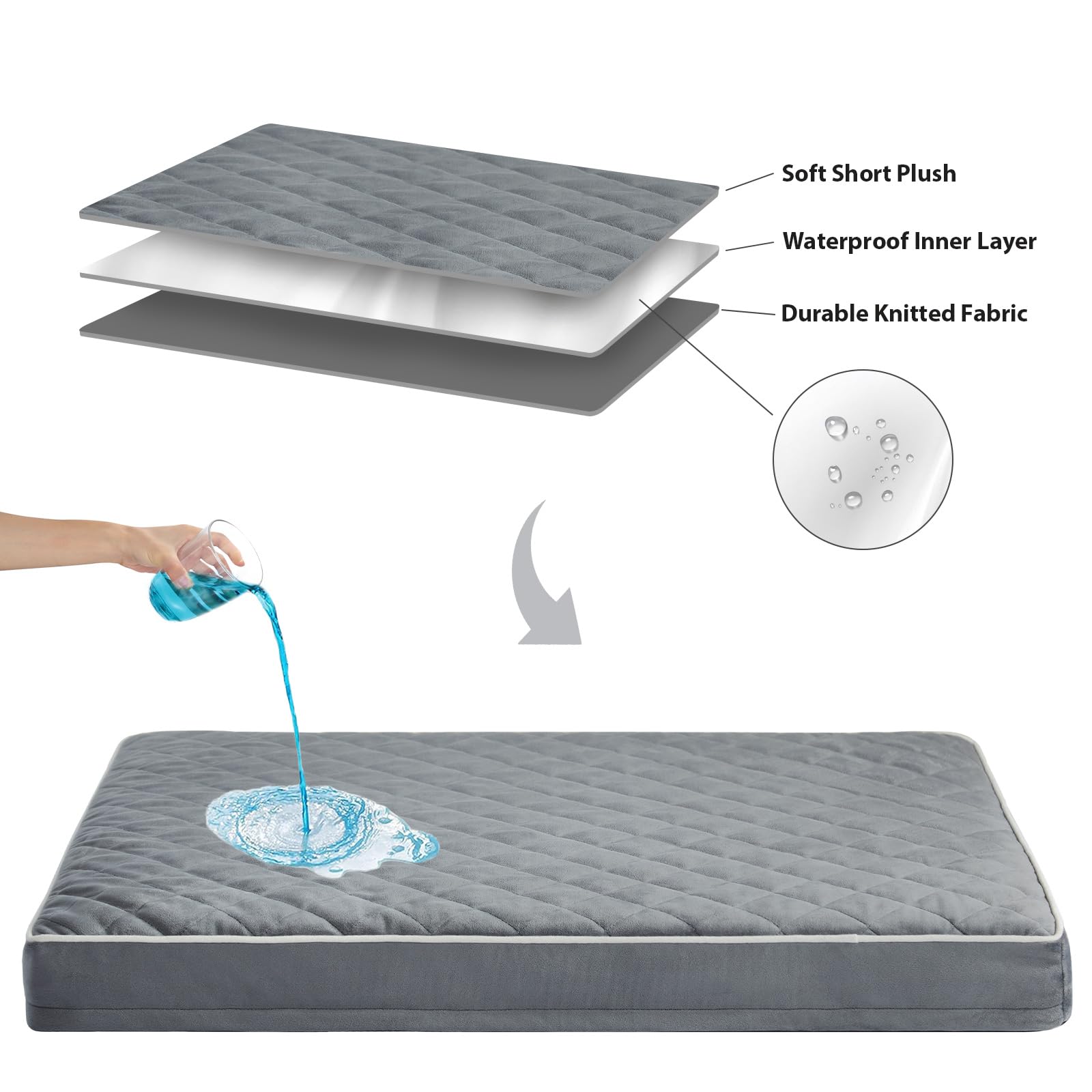 WNPETHOME waterproof layer protects against spills and odors.