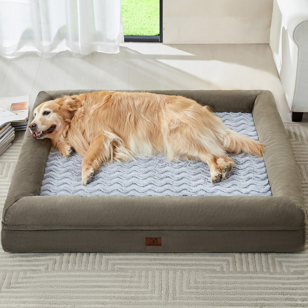 WNPETHOME XL dog bed cover with removable waterproof design for easy cleaning