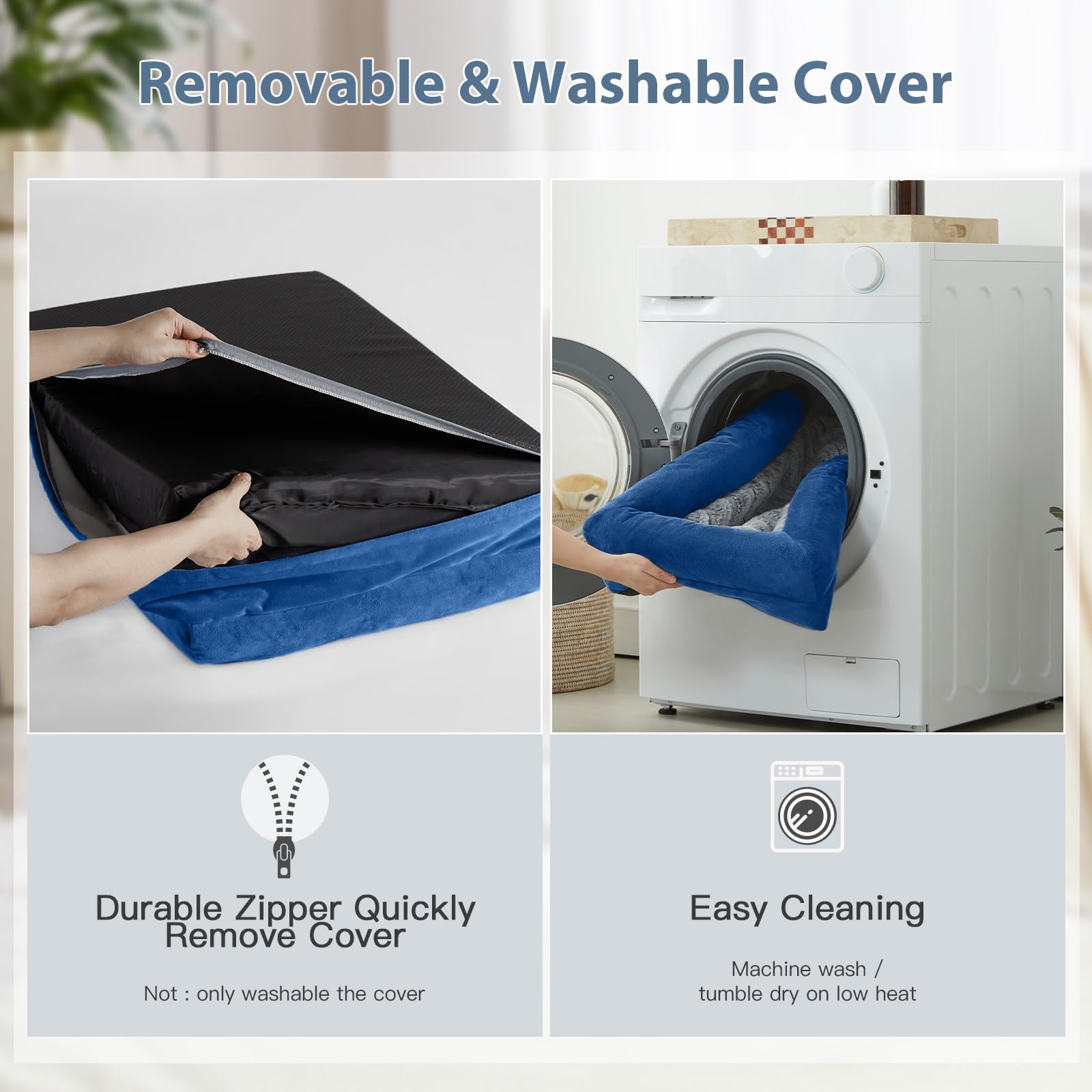 WNPETHOME XL side pillows provide supportive lounging.