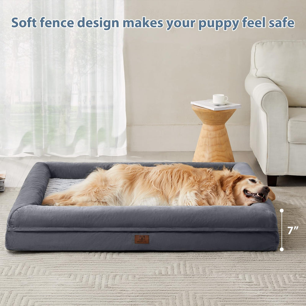 WNPETHOME XXL bed anti-slip bottom holds bed in place.