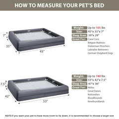 WNPETHOME XXL bed removable washable cover for simple cleaning.