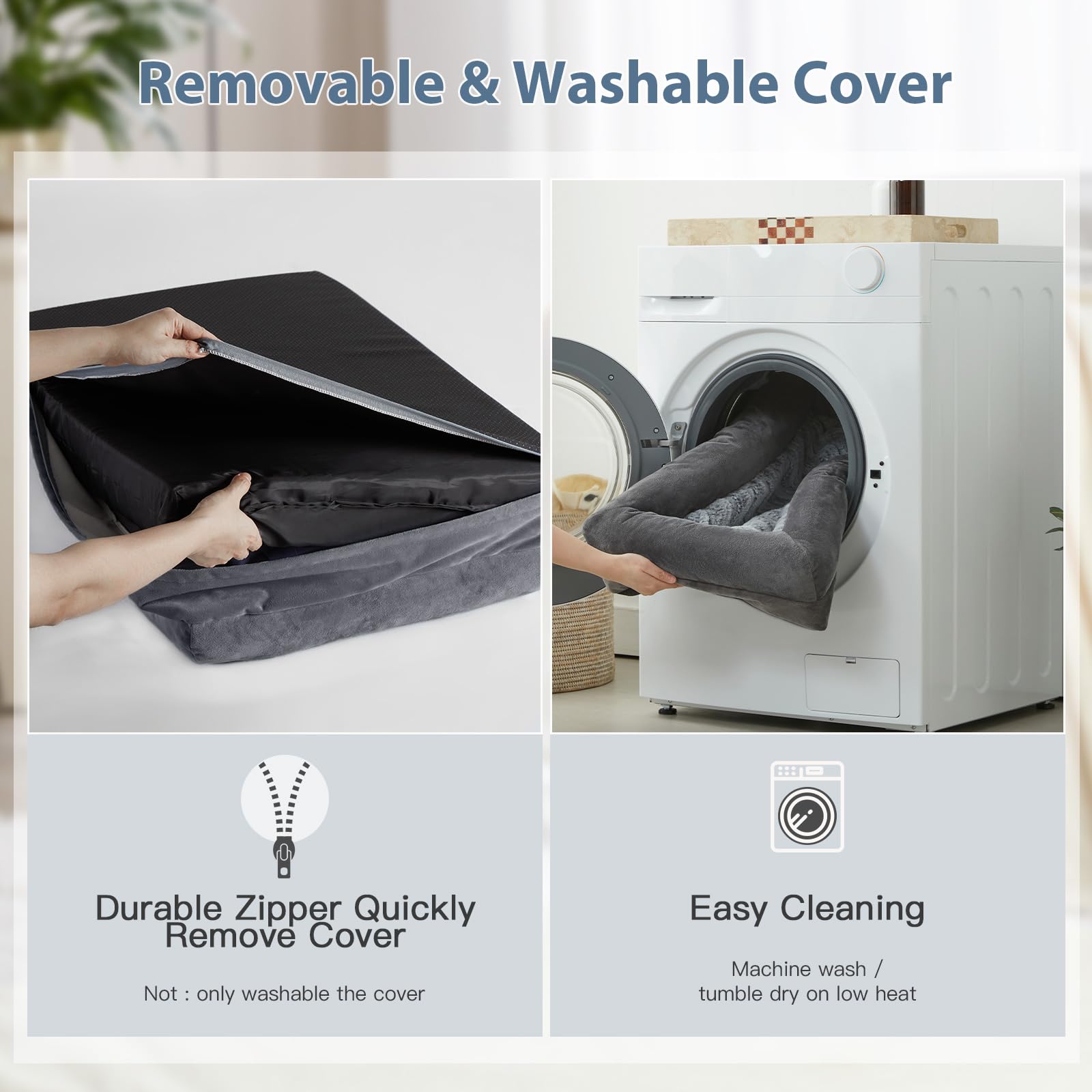 WNPETHOME XXL bed waterproof cover protects foam from accidents.