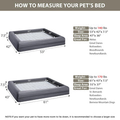 WNPETHOME XXL orthopedic foam close view highlighting supportive egg crate texture.