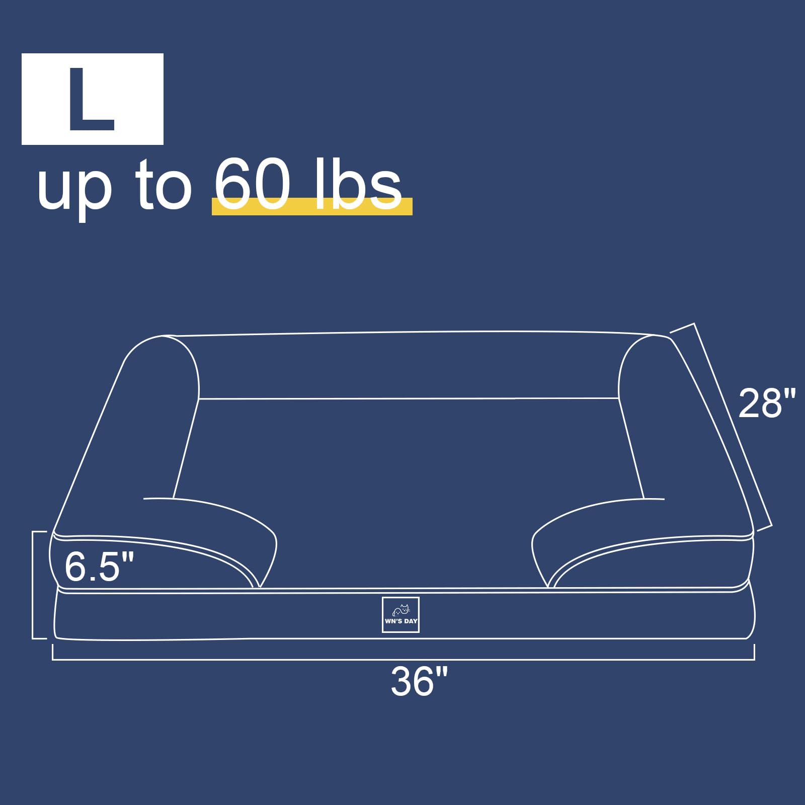 Wn's Day anti-slip bottom prevents bed movement during use.