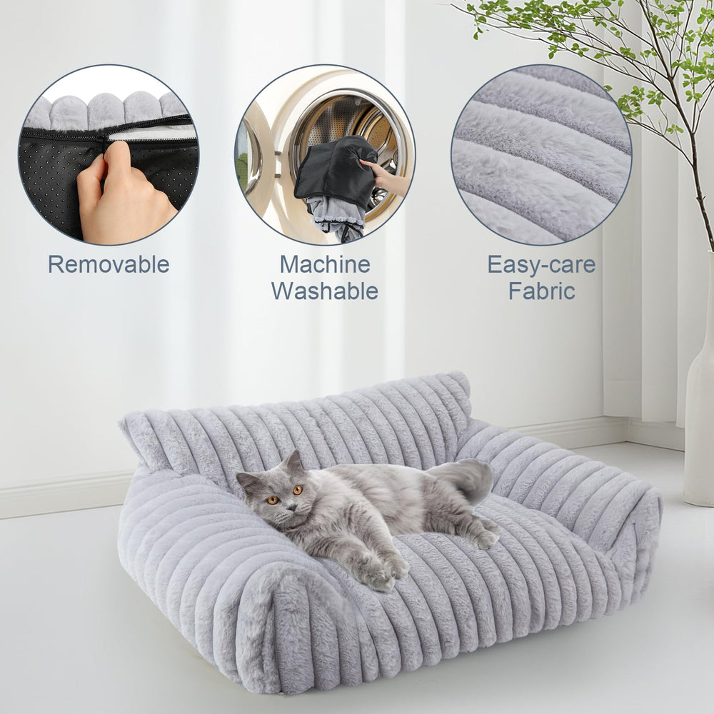 Wn's Day cozy pet bed provides autumn-winter warmth.