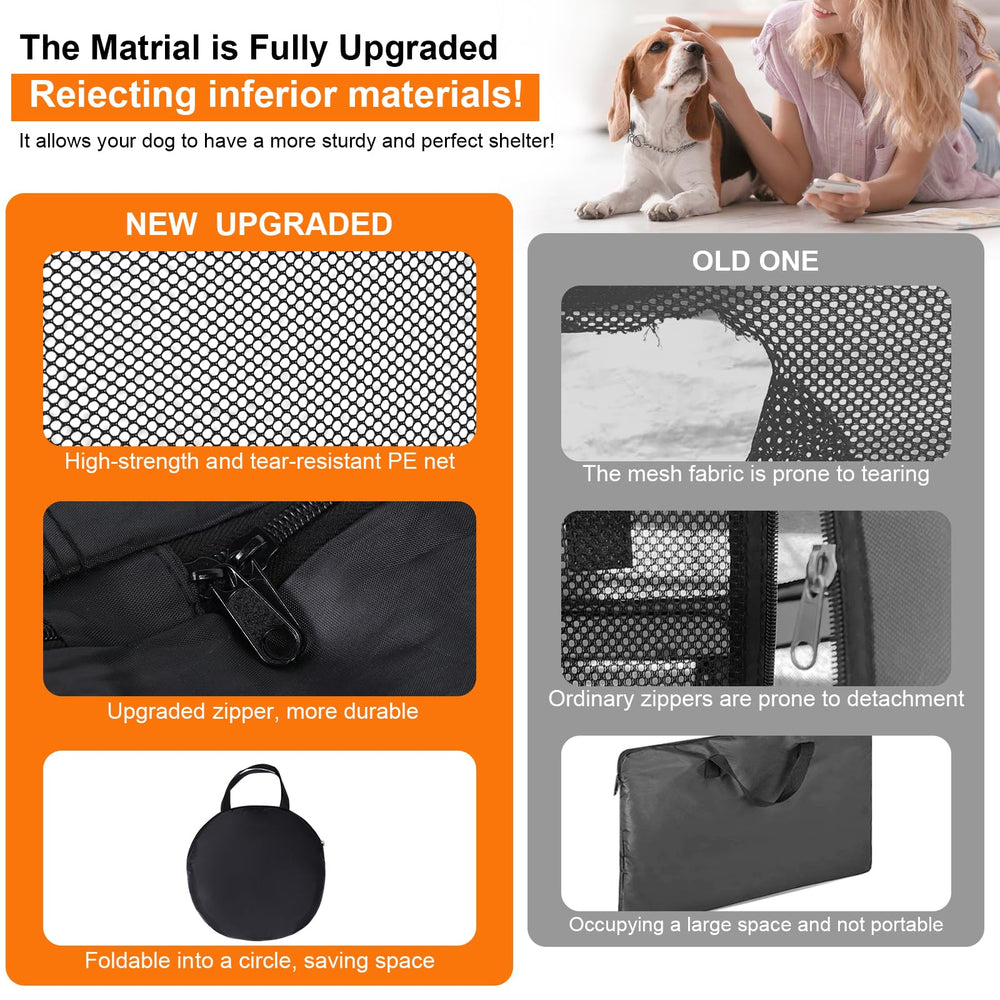 Wn's Day dog cat playpen zipper doors for safe interaction and access