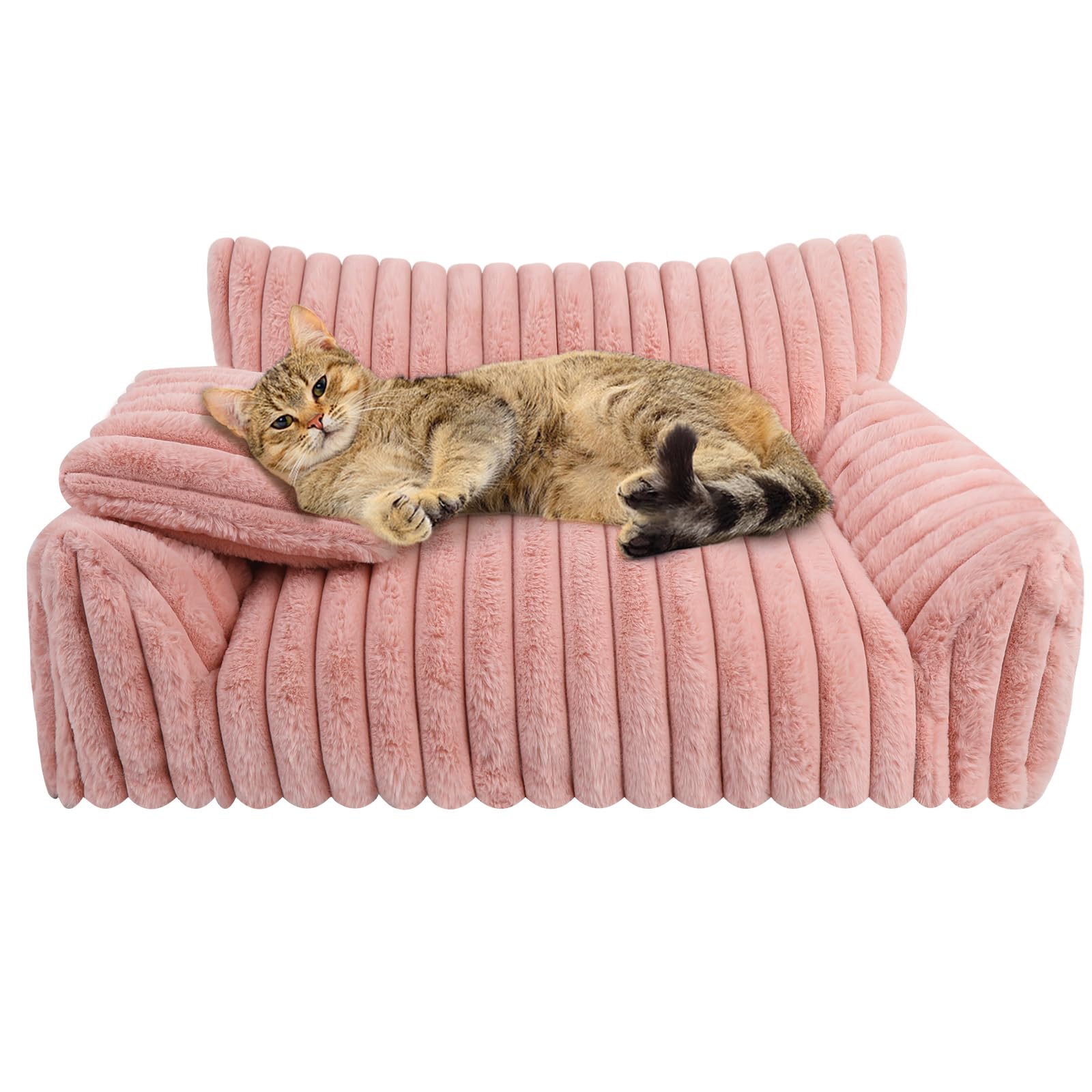 Wn's Day cushioned cat couch promotes comfortable lounging during chilly seasons.