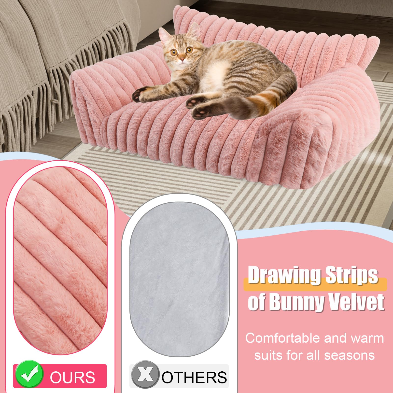 Wn's Day indoor pet bed ideal for naps and relaxing by windows.