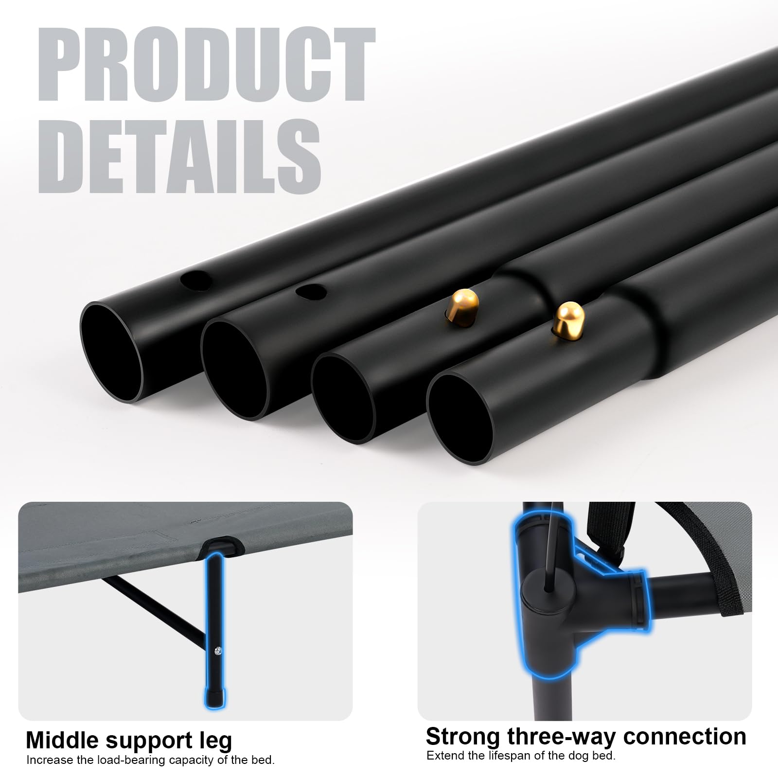 Wn’s Day middle support leg enhances outdoor bed durability.