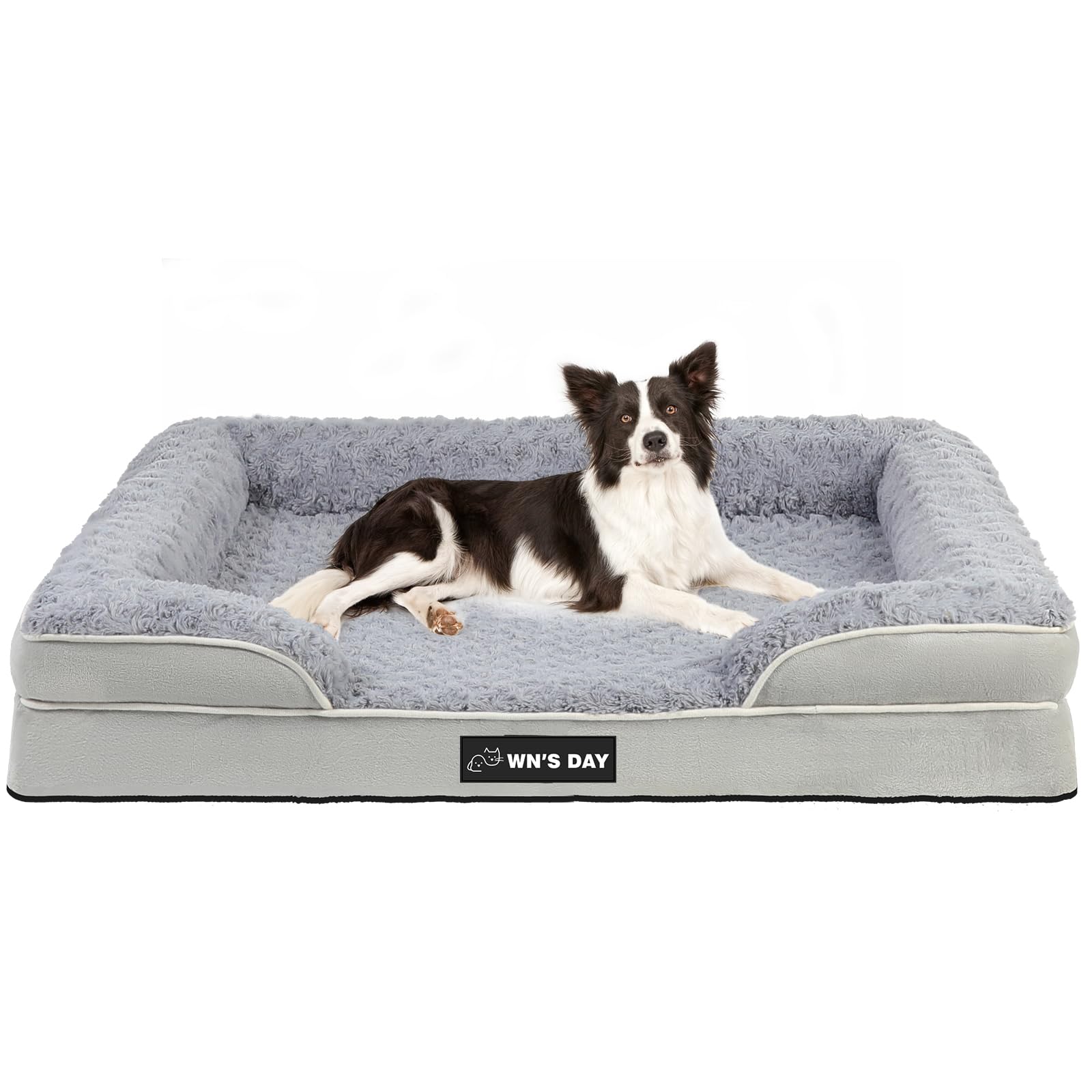 Wn's Day orthopedic dog bed large provides spacious comfort for big dogs.